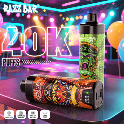 650 mAh rechargeable Razz Bar NEW 40K Taff