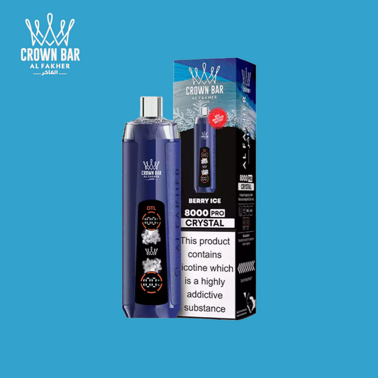 Berry Ice Al Fakher Crown Bar 8000 Crystal Vape