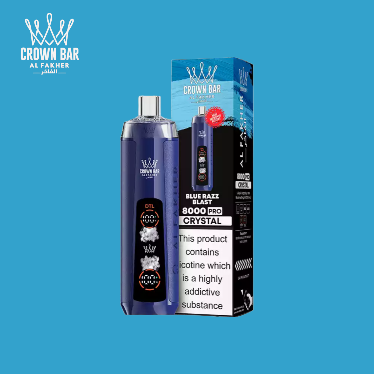 Al Fakher Vape 8000 Puffs Blue Razz Blast