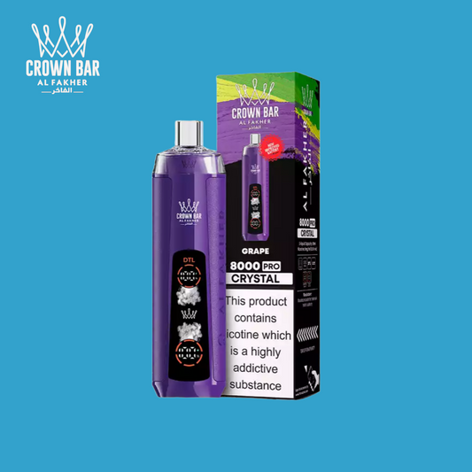 Grape Al Fakher Crown Bar 8000 Crystal Vape