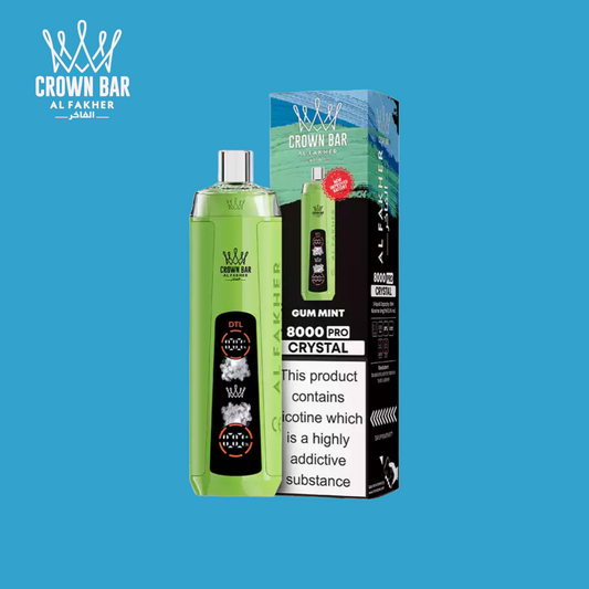 Gum Mint Al Fakher Crown Bar 8000 Crystal Vape