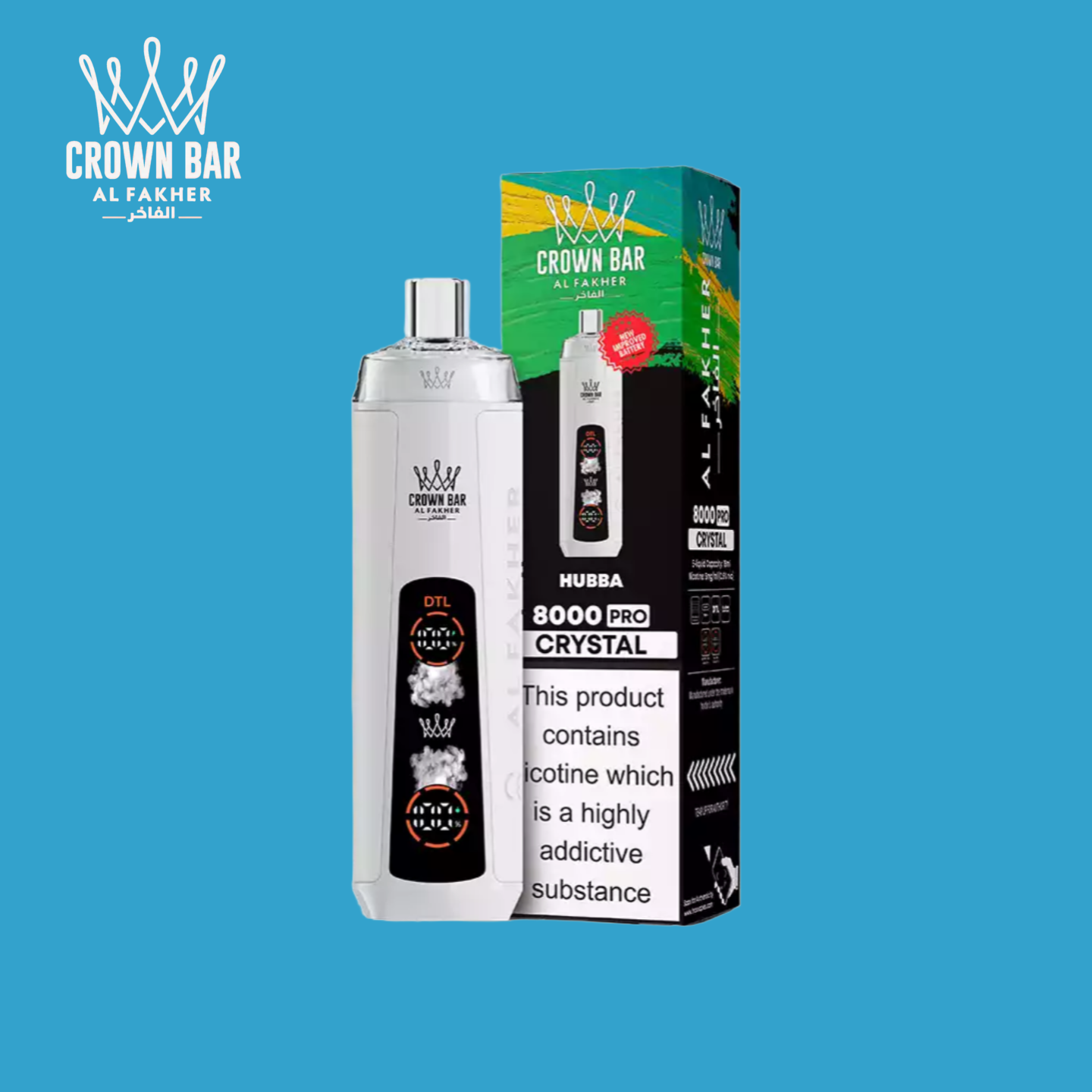 Hubba Al Fakher 8000 Puffs Crystal Vape