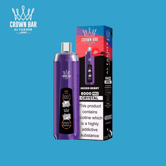 Mixed Berry Al Fakher Crown Bar 8000 Crystal Vape