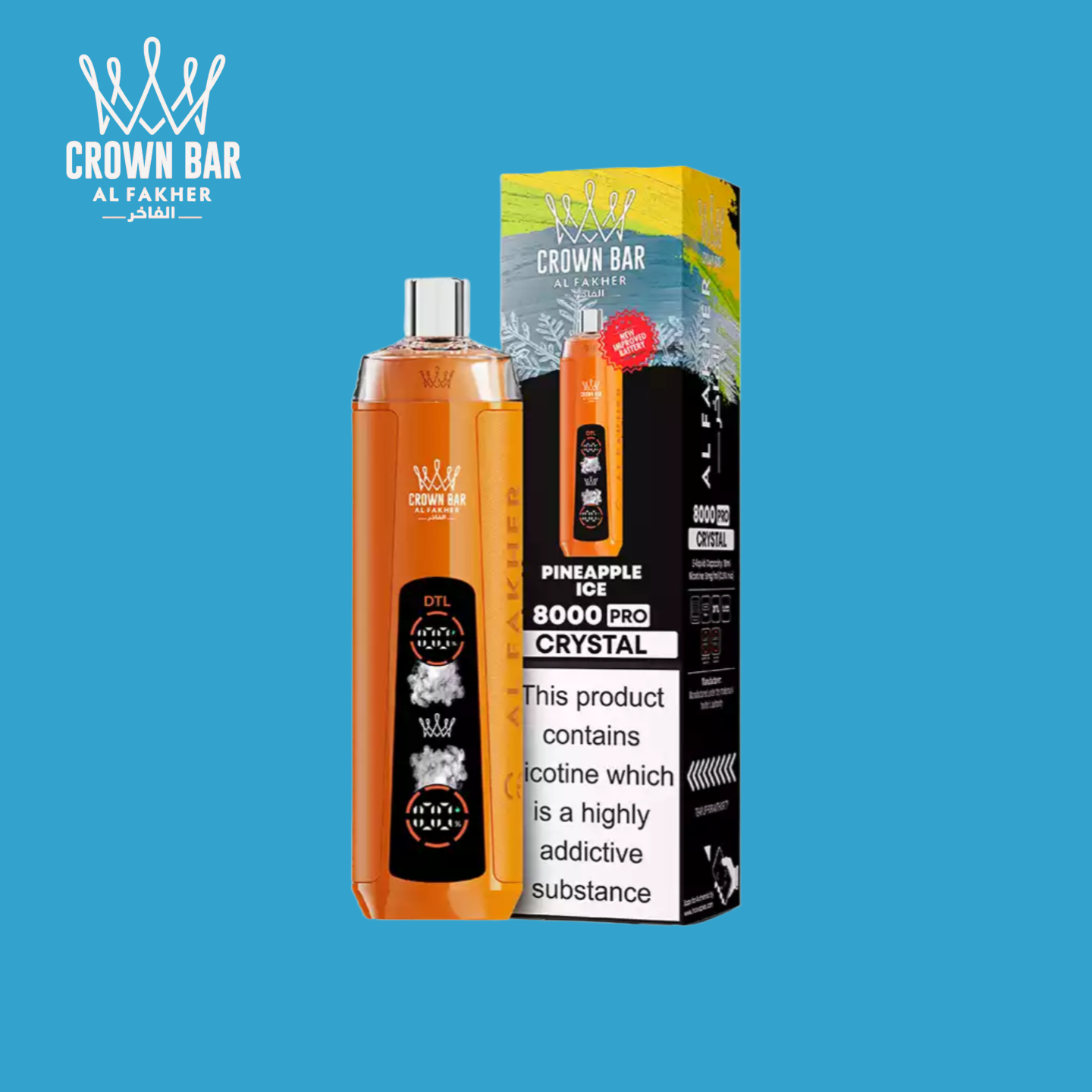 Al Fakher Crystal 8000 Taff Pineapple Ice