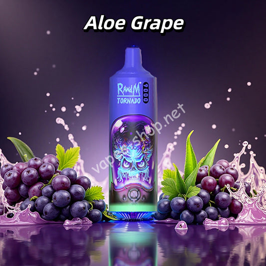 Aloe Grape Puff 9K Taff Randm Tornado