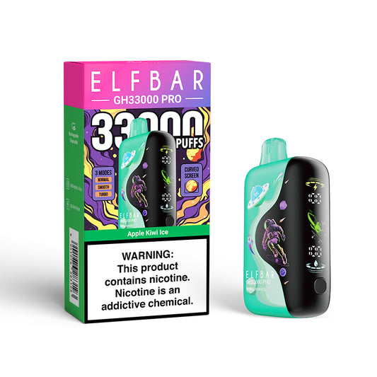 ELFBAR GH33000 Pro Vape Saveur Apple Kiwi Ice