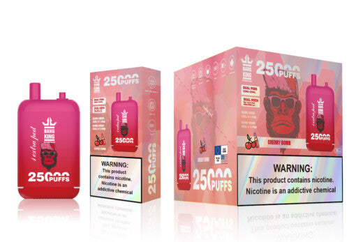 Bang King Puff 25K Bouffees Nicotine Vape Jetable Cherry Bomb Gout with Dual Pods