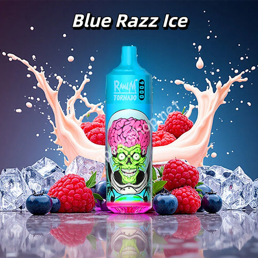 Blue Razz Ice Puff Randm Tornado 9K