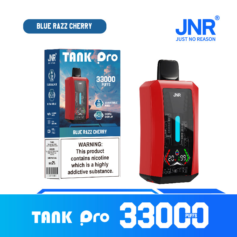 JNR Tank Pro 33K Puffs Blue Razz Cherry