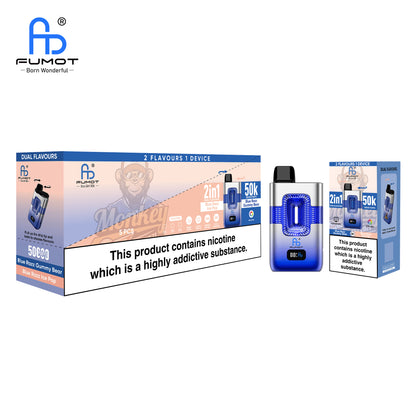 FUMOT ECO 2IN1 50K Blue Razz Gummy Bear & Blue Razz Ice Pop