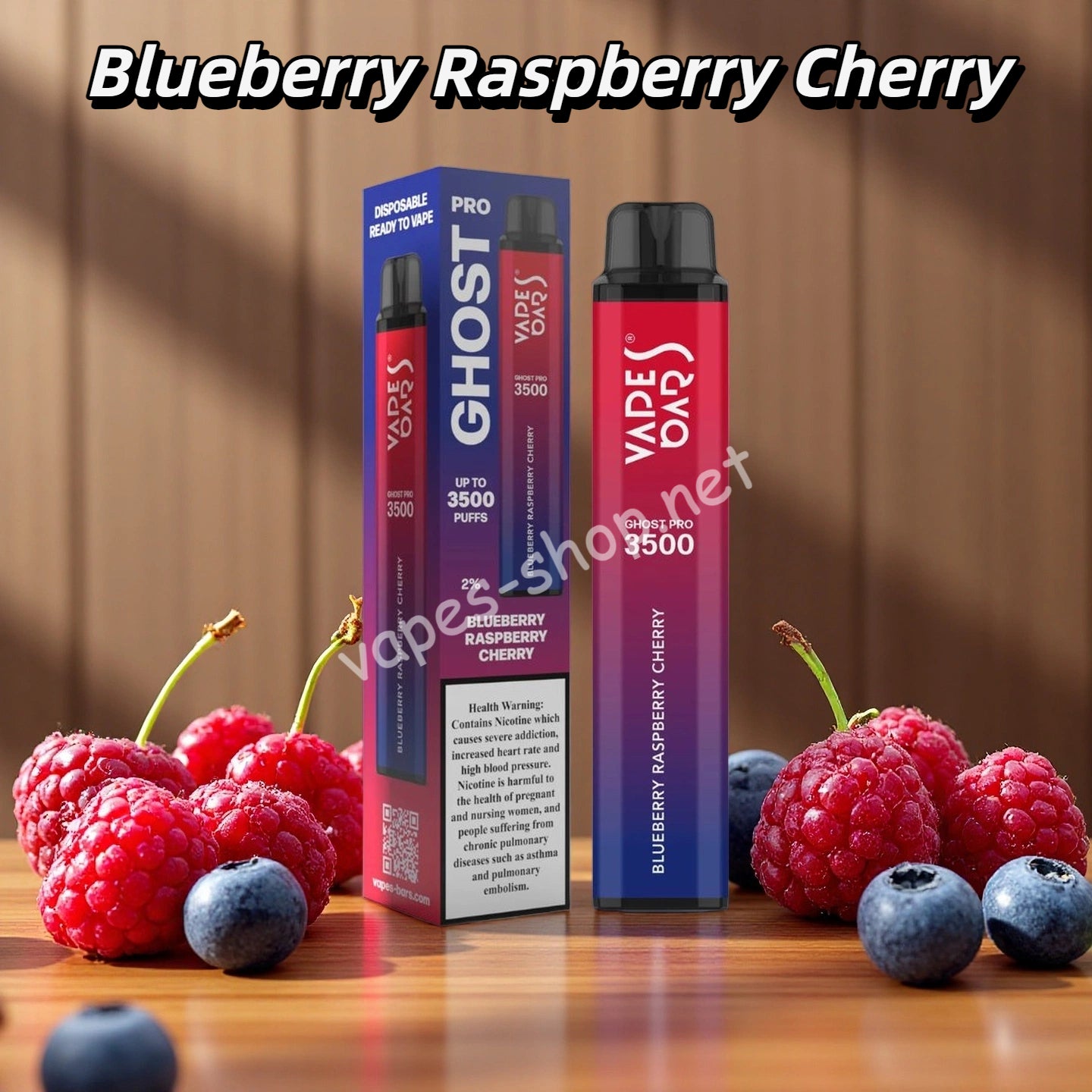 Blueberry Raspberry Cherry Ghost Pro 3500 Puffs