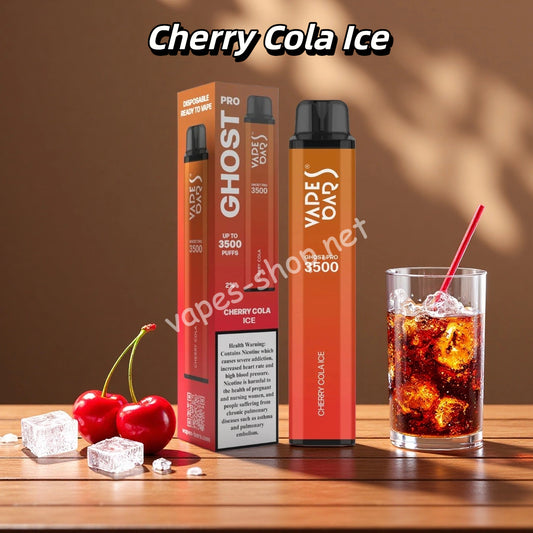Cherry Cola Ice Vapes Bar Ghost Pro 3500 Bouffees Vape Jetable