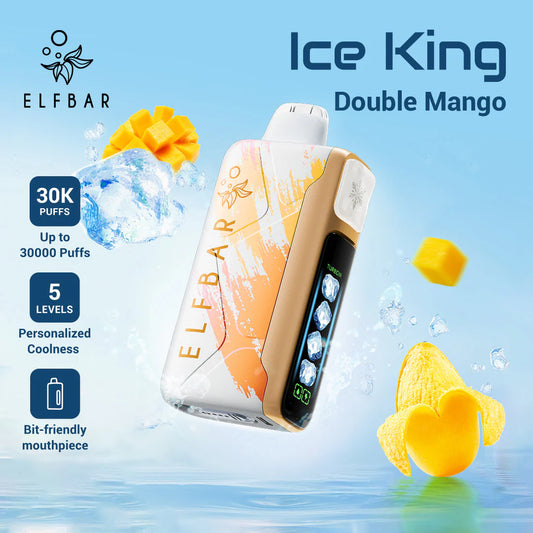 Elf Bar Ice King 30000 Puff 30K Bouffees Double Mango Gout Vape Jetable