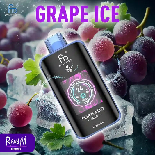 Fumot Tornado 25k Puff Touch Disposable Vape with 2% Nicotine Grape Ice Gout