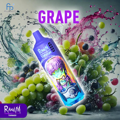 RandM Tornado 9000 Puffs Cigarette électronique Jetable Grape Saveur