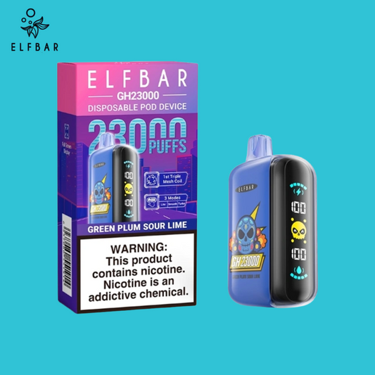 Green Plum Sour Lime Elf bar GH23000 Vape
