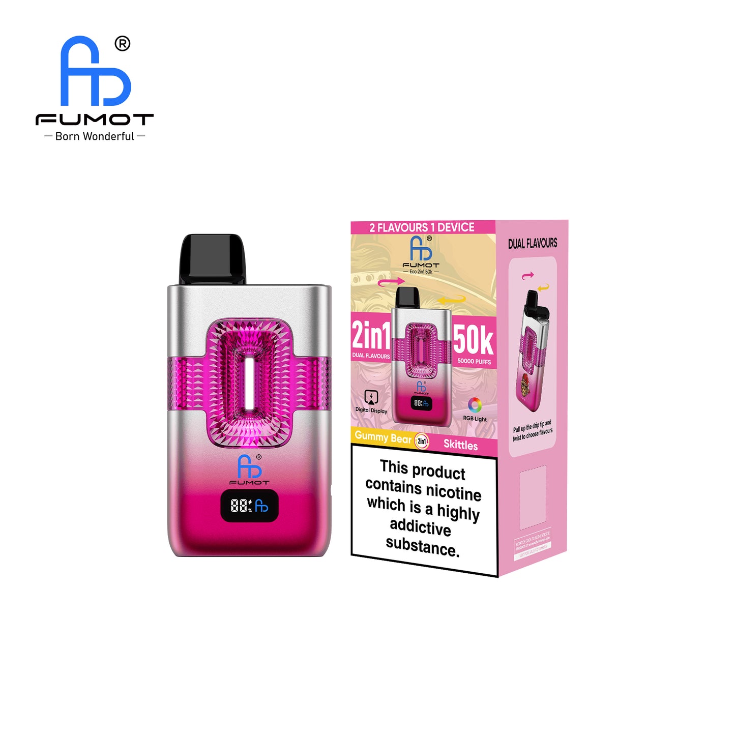 FUMOT ECO 2IN1 50K Taff Gummy Bear & Skittles