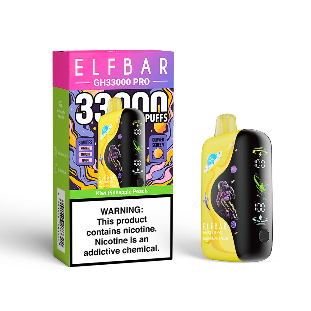 ELFBAR GH33000 Pro Vape Saveur Kiwi Pineapple Peach