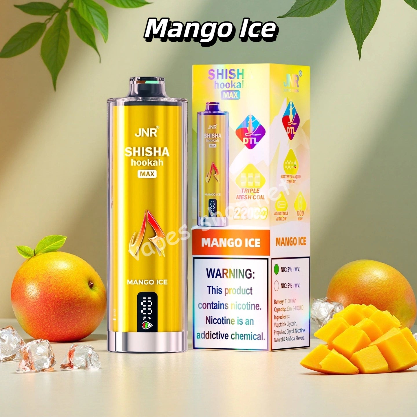 Mango Ice Puff JNR 22k Puffs Vape Jetable