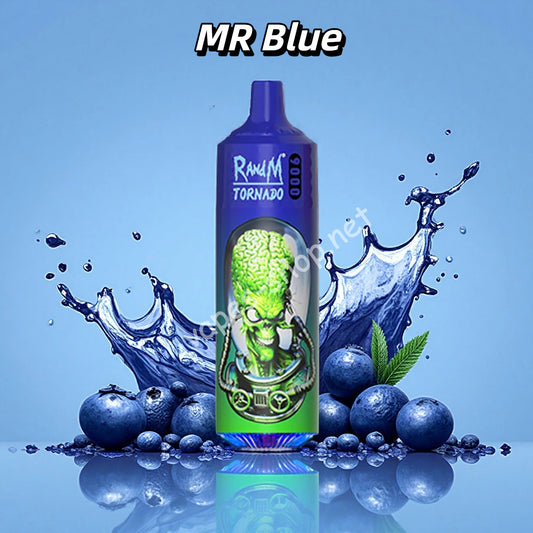 Mr Blue Puff Randm Tornado 9000 Puffs Vape Jetable