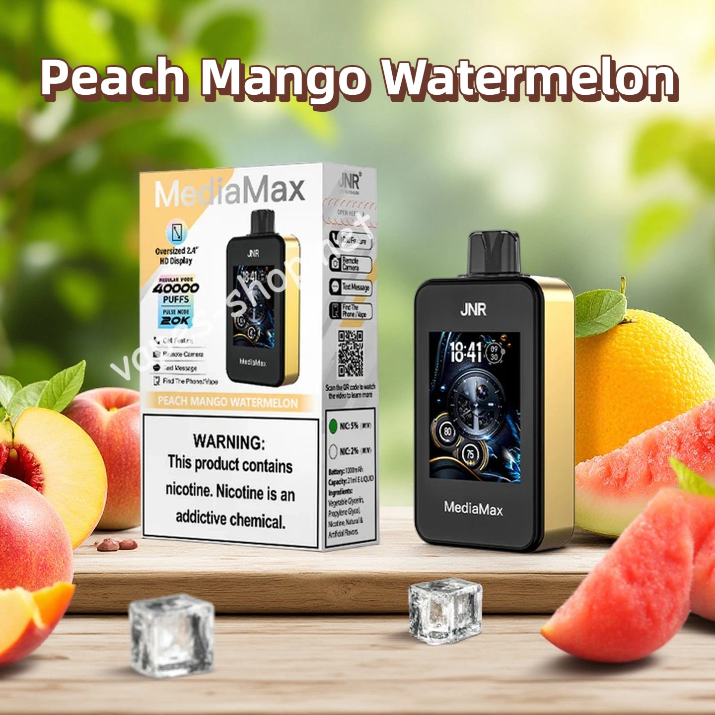JNR Puff 40k Puffs Peach Mango Watermelon Gout