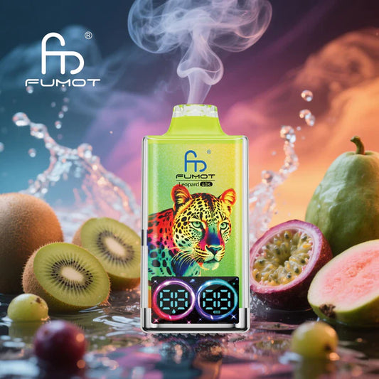 Fumot Leopard 40000 Puffs Kiwi Passion Fruit Guava Saveur Liquide Vape Jetable