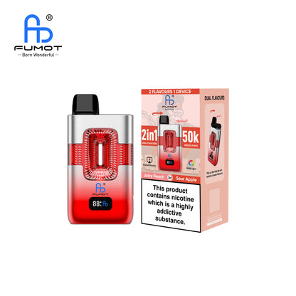 FUMOT ECO 2IN1 50K Bouffées Sour Apple & Juicy Peach