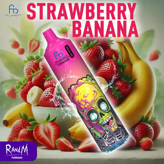 Puff 30000 Tiri Strawberry Banana Gout Tornado Vape Jetable