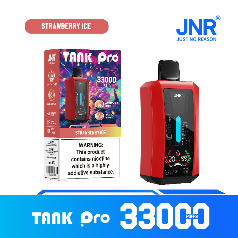 JNR Tank Pro 33000 Bouffées Strawberry Ice