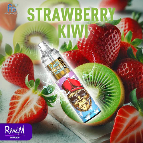 Strawberry Kiwi Saveur 7000 Puff Vape jetables RandM Tornado 7k Puffs