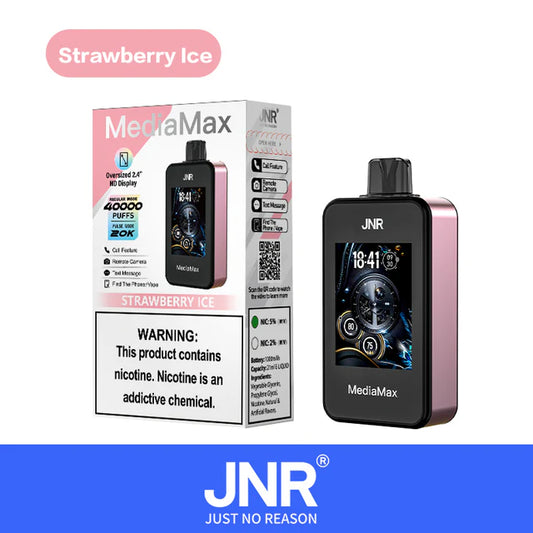 JNR Mediamax Puff 40k Taff Strawberry Ice Saveur Vape Jetable