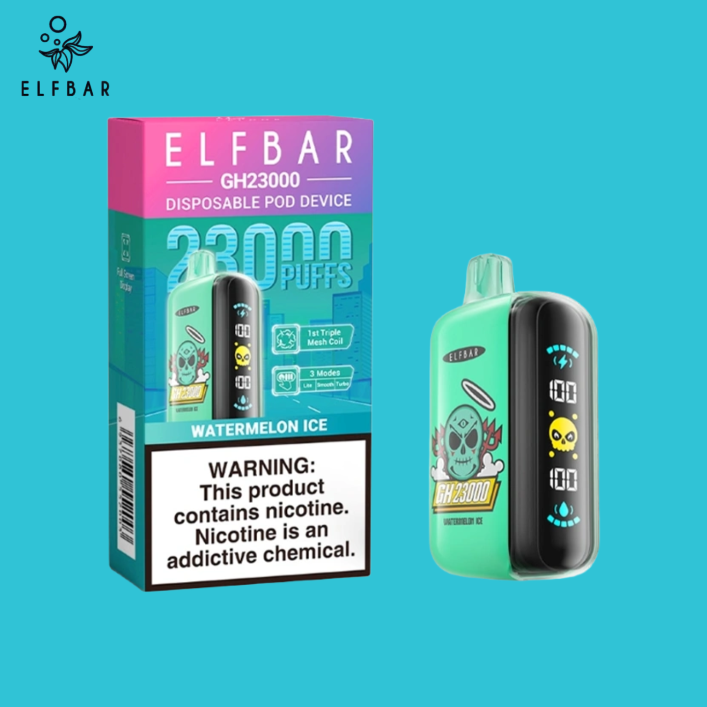 Puff Elf Bar 23000 Bouffées Watermelon Ice