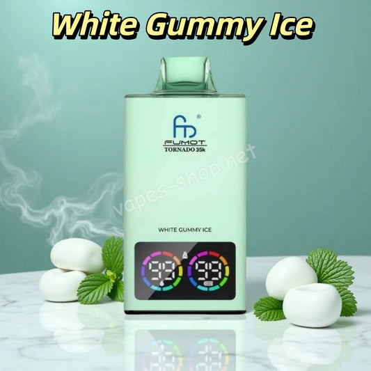 White Gummy Ice Tornado Puff 35000 Taff