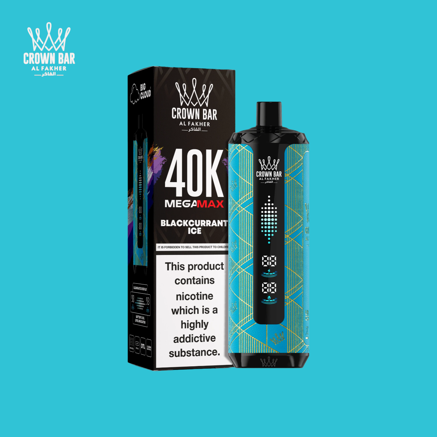 Puff Al Fakher Mega Max 40000 Blackcurrant Ice