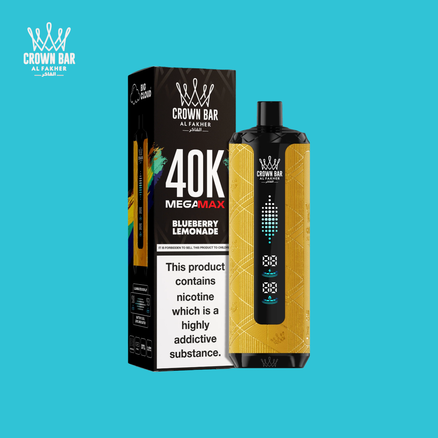 Al Fakher Vape 40000 Taff Blueberry Lemonade
