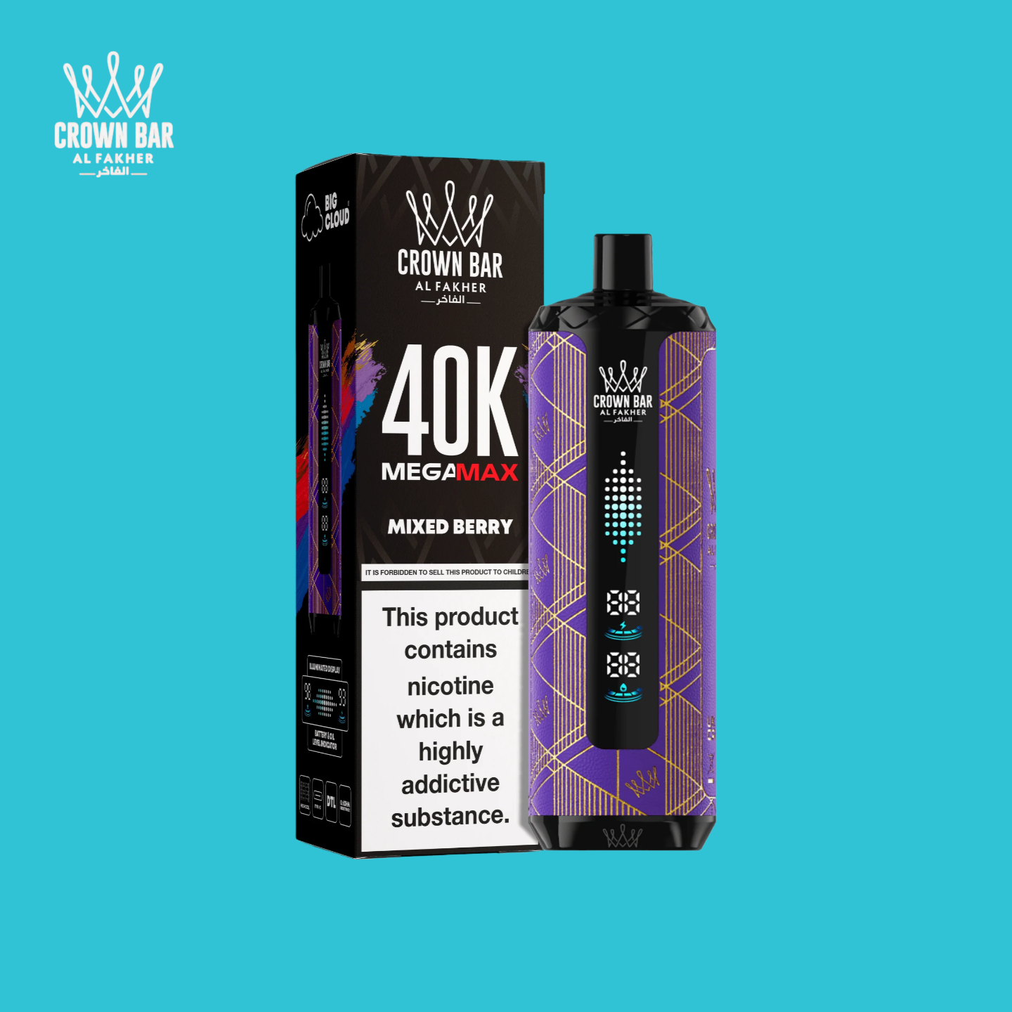 Puff Al Fakher Mega Max 40000 Taff Mixed Berry