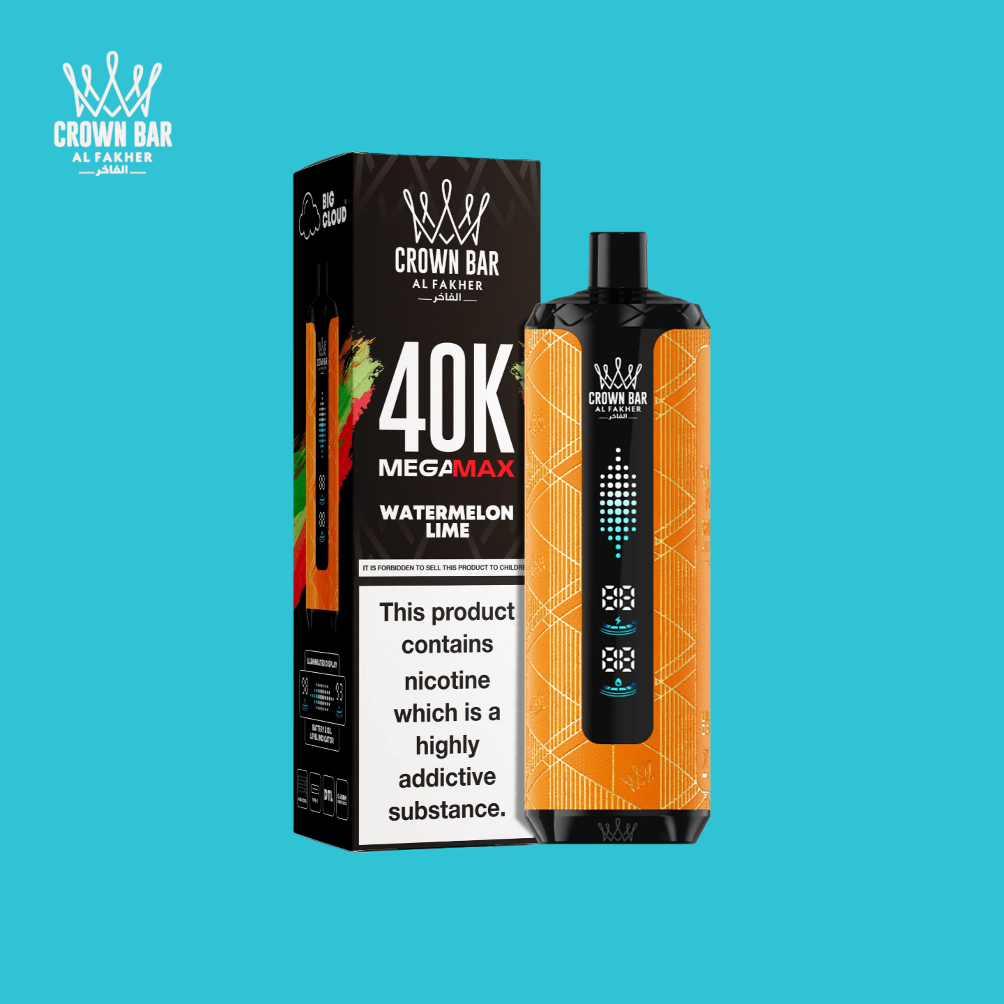 Watermelon Lime Al Fakher Mega Max 40000 Vape