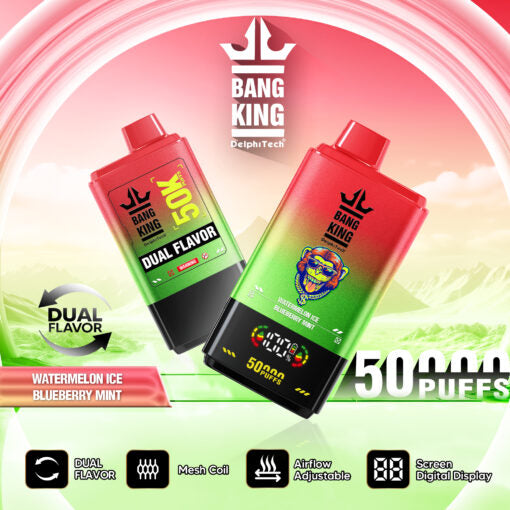 Puff Bang King 50K Vape - Watermelon Ice & Blueberry Mint