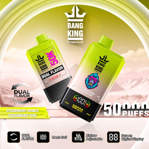 Strawberry Mango & Strawberry Kiwi Double Saveur - Bang King 50K Vape Jetable