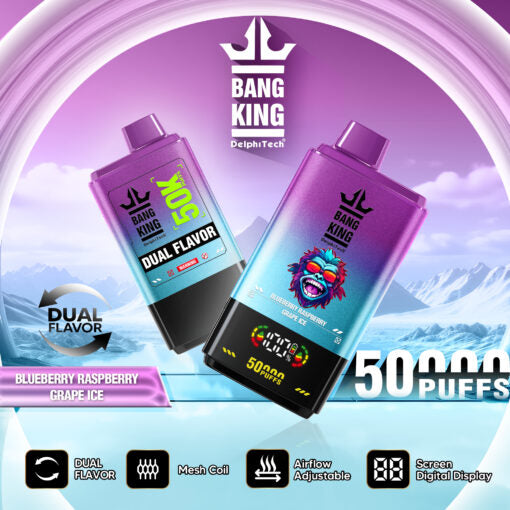 Blueberry Raspberry & Grape Ice Saveur - Puff Bang King 50K