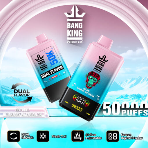 Puff Bang King 50K Saveurs Doubles - Red Bull & Blueberry Watermelon