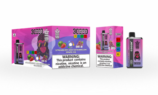 Bang King Puff 30k Taff Double Saveur Vape - Strawberry And Watermelon & Grape Ice