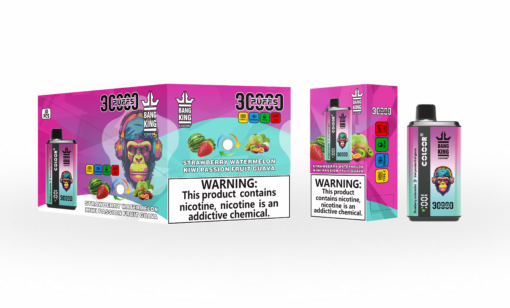Bang King Puff 30k Taff Vape Jetable - Strawberry Watermelon & Kiwi Passion Fruit Guava