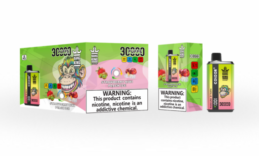 Strawberry Kiwi & Peach Ice Double Saveur Cigarette électronique jetable Puff 30K Taff