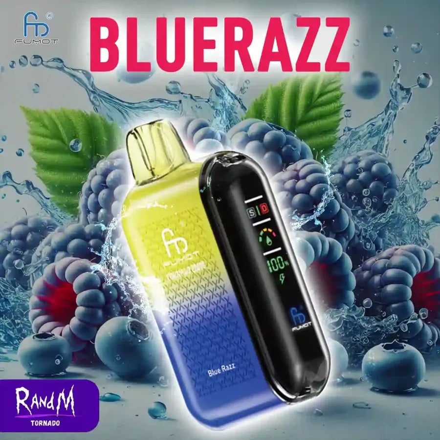 Fumot Vape Puff 20K Taff Blue Razz Gout with 20ml E-liquide