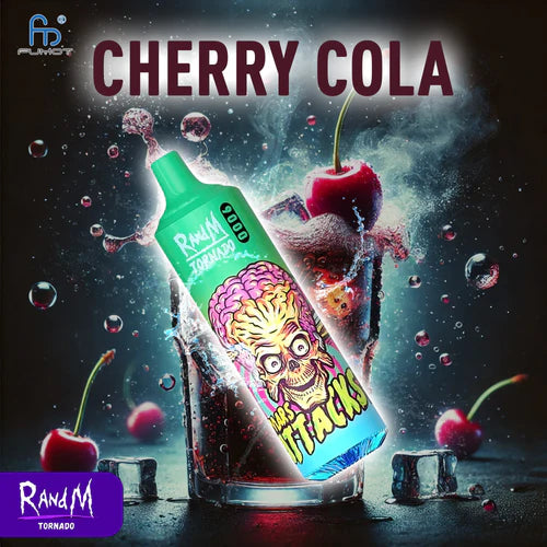 Cigarette électronique Jetable Cherry Cola RandM Tornado Puff 9000 Taff