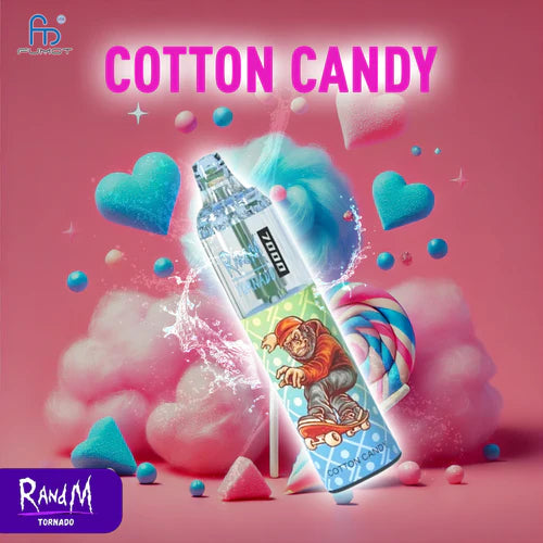Randm Tornado 7000 Puff Cigarette électronique - Cotton Candy