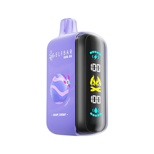 Elf Bar Raya D3 Puff 25000 Taff Grape Ice Gout Nicotine Cigarette électronique Jetable