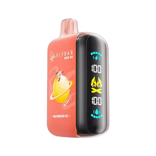 Elf Bar Raya D3 25000 Puffs Watermelon Ice Gout de Puff 25K Bouffees Vape Jetable