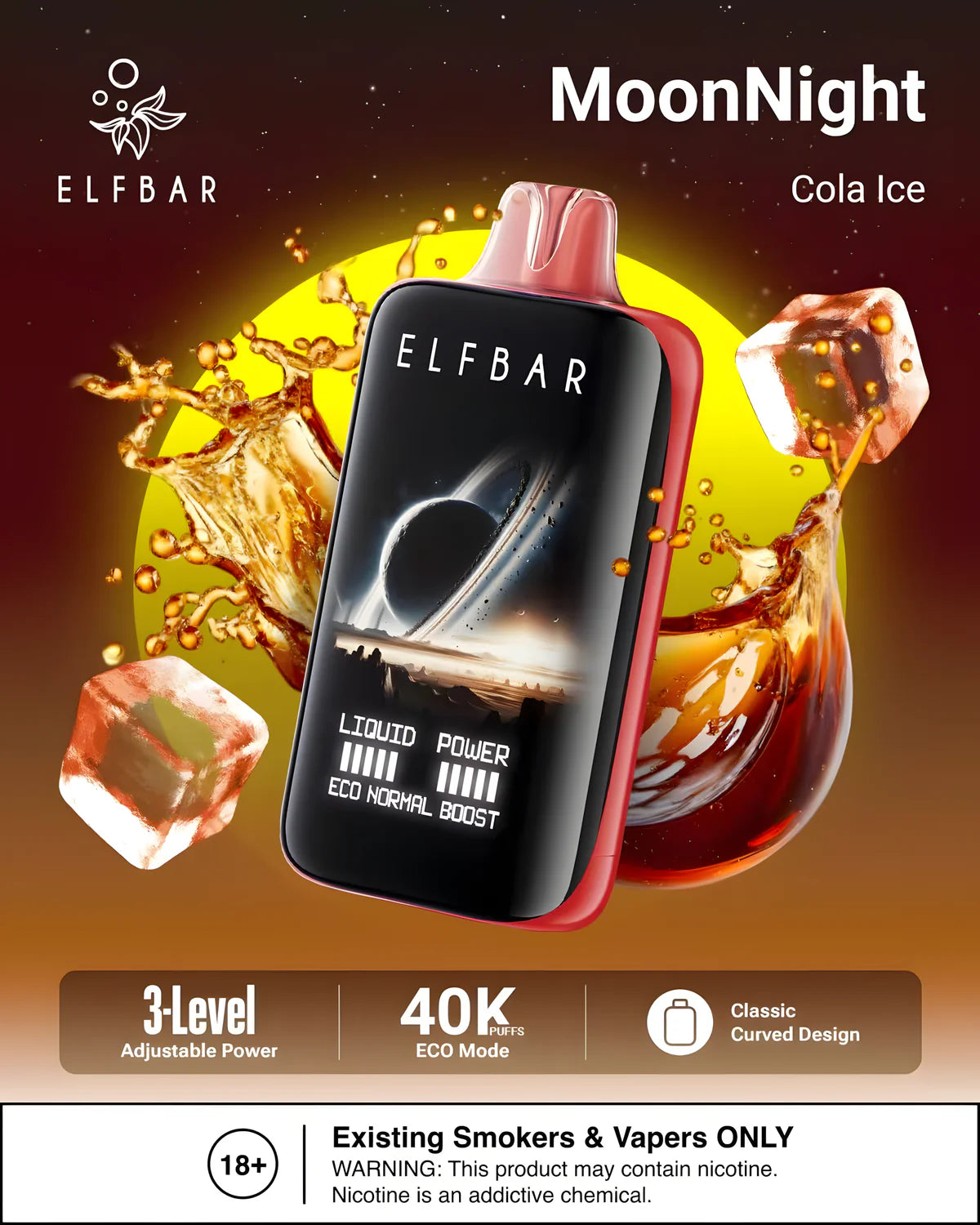 22 ml de e-liquide Elf Bar Moon Night 40K Cola Ice